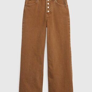 GUC Gap High Stride Wide-Leg Ankle Jeans Size 27 Summer Spice Brown